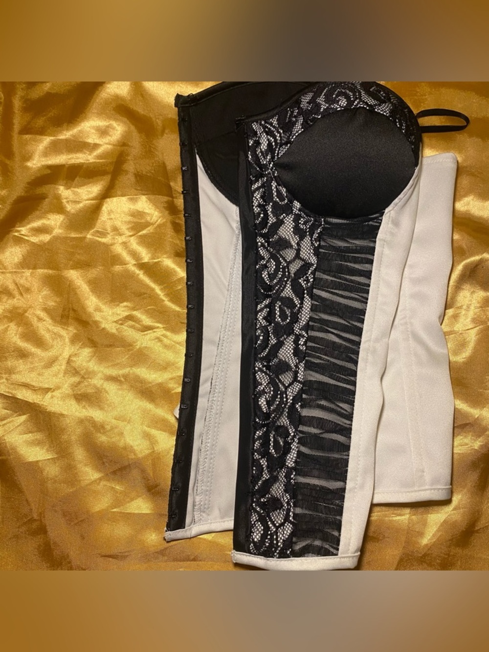 Charlotte Russe Lace Satin Corset Bustier Top - Picture 3 of 9